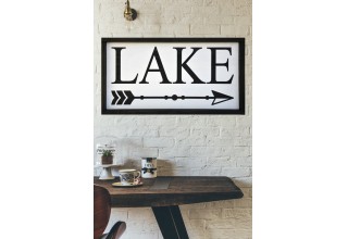 Lake Arrow Farmhouse Wood Sign