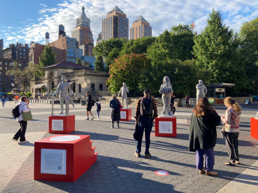 Street Art Campaign 'Protector Monuments Reclaim the Pedestal' Launches in NYC, Reigniting the Question of Who Should Be on Monuments