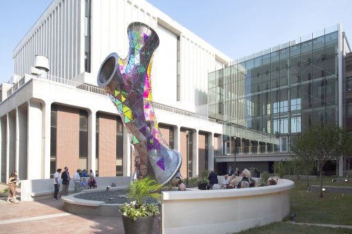 Convergence by Jenny Sabin Studio, World's Largest 3D Printed Steel Sculpture, is Now Open on University of Nebraska Medical Center's Campus