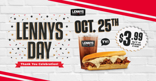 Today is Lennys Day! Celebrate the Biggest Day of the Year at Lennys Grill & Subs