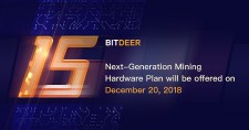 BitDeer.com is launching next-generation mining hardware plans on Dec. 20, 2018