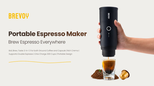BREVOY Launches Groundbreaking Portable Espresso Maker: Redefining On-the-Go Coffee Experience