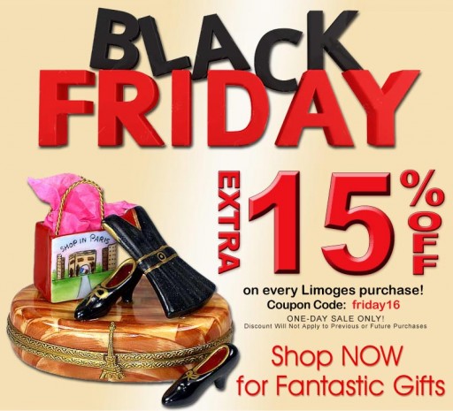 Black Friday Exceptional Savings on French Limoges Boxes - Gifts Worth Giving at LimogesCollector.com
