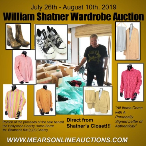 William Shatner Offers 200+ Lots of Personally Worn Items to Benefit Charity