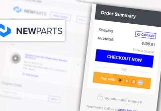 NewParts Cryptocurrency Checkout Option