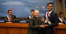 Abeir Liton, 17, received a Human Rights Hero award at the 13th annual Human Rights Summit, held this year at UN headquarters in New York.