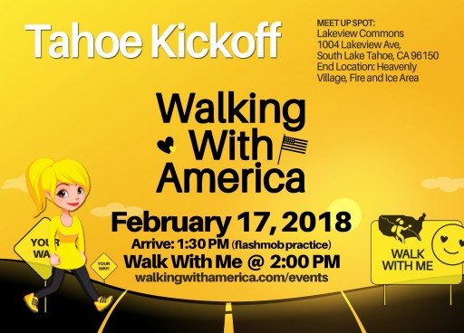 Walking With America Tour Kicks Off With Walk With Me Event in South Lake Tahoe, CA