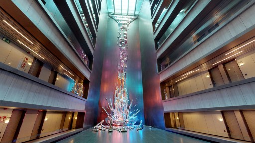 The Most Dramatic Waterfall in Madrid is Inside a Hotel and Has No Water