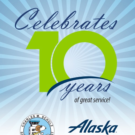 Charles M. Schulz - Sonoma County Airport (STS) Celebrates 10th Anniversary of Alaska Airlines Service