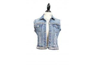 Parisian Bling Denim Vest