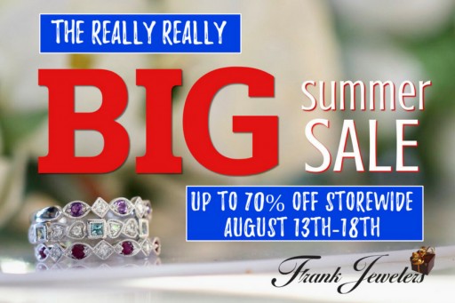 Frank Jewelers Celebrates Summer Sale With Up to 70% Off on Fine Jewelry and Watches