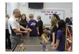 NEF's national director for STEM, Prof. Tony Betrus of SUNY, with Martins Ferry students
