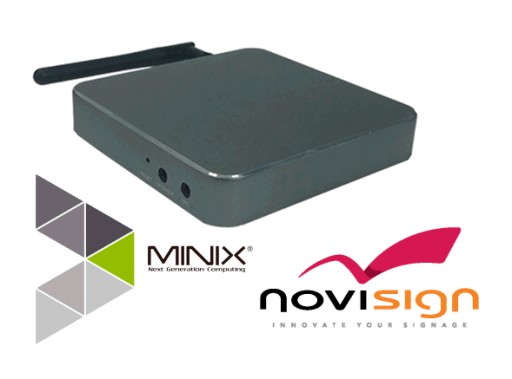 NoviSign Digital Signage Partners With MINIX to Deliver a 1-2 Punch for Small Form 4K Android Digital Signage Media Players