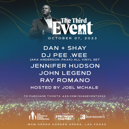 John Legend, Dan + Shay, DJ PEE .WEE (AKA Anderson .Paak), Jennifer Hudson, and Ray Romano to Headline 2023 Shaquille O'Neal Foundation's 'The Event'