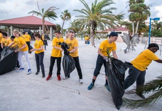 Volunteer Ministers fill over 7,000 bags with debris within the first three days after the storm. 
