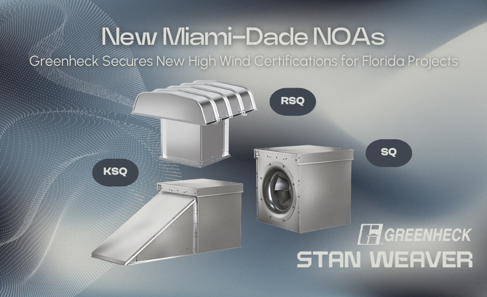 Greenheck KSQ, RSQ, and SQ Outdoor mixed flow wheel products