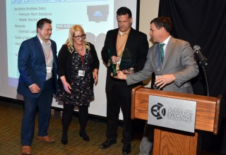 Future Energy Group and McLaren Health Care accepts Project of the Year Award from Consumers Energy