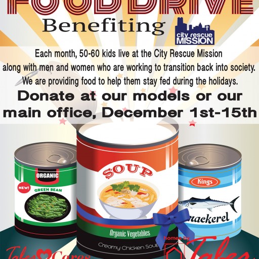 Homes by Taber Launches Food Drive to Benefit City Rescue Mission