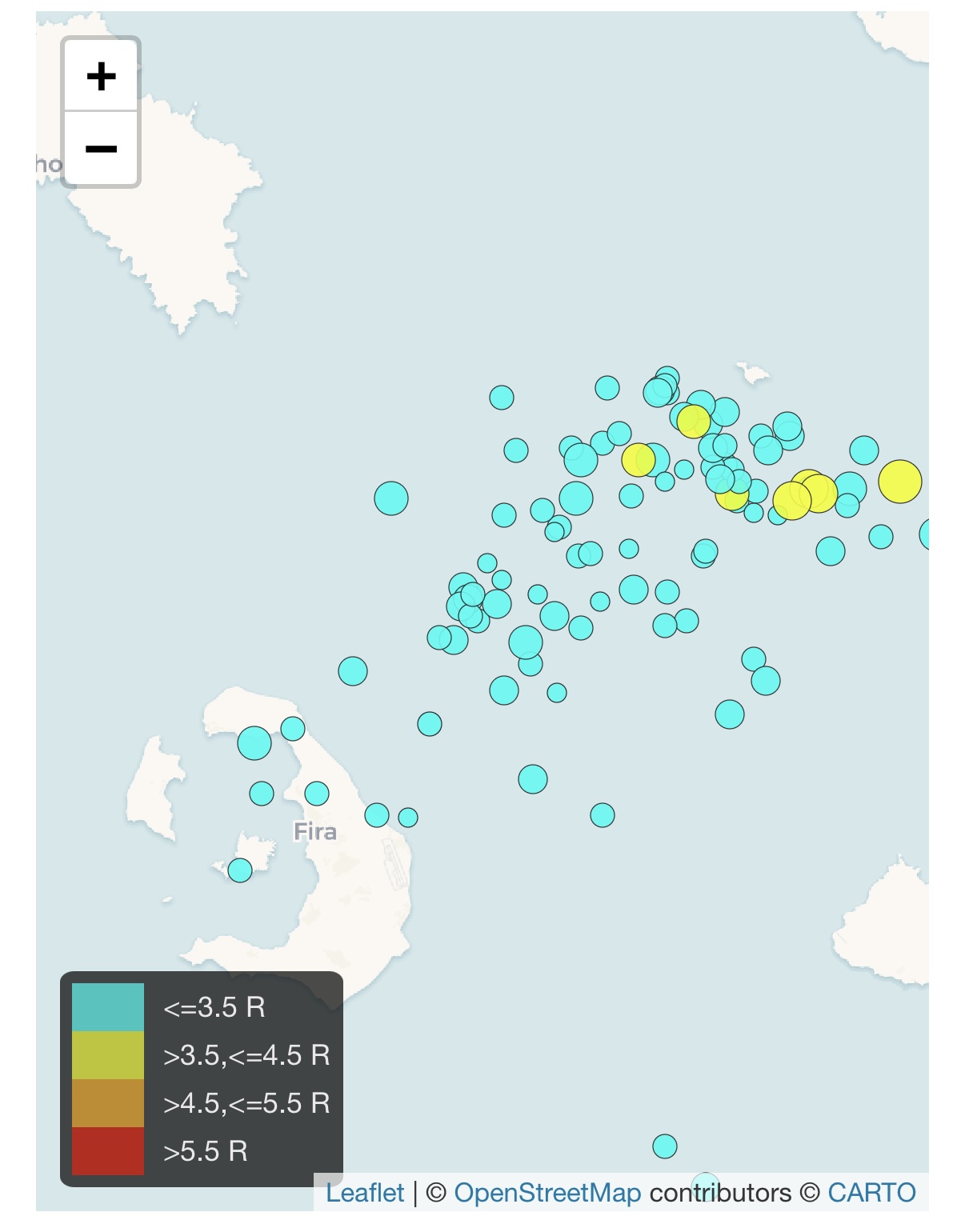 Recent earthquakes