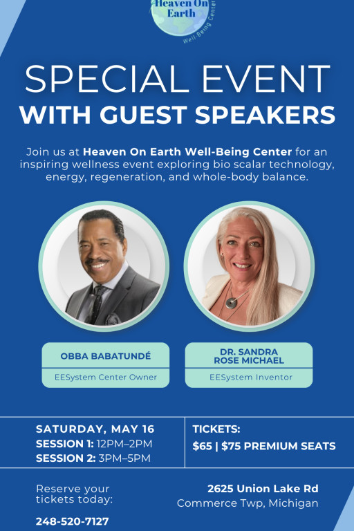 Heaven On Earth Well-Being Center Hosts Special Event Featuring Dr. Sandra Rose Michael and Obba Babatundé