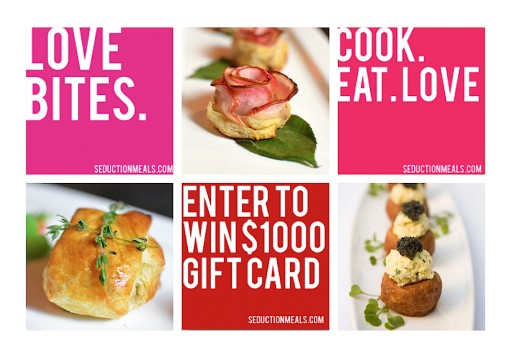 Two Weeks of Tantalizing Love Bites and a $1000 Valentine's Day Giveaway With SeductionMeals.com