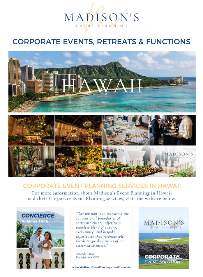 Madison's Corporate Event Solutions: Concierge Services Corporate Event Planning Company in Hawaii