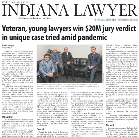 $20.3 Million dollar verdict obtained in Indianapolis, IN