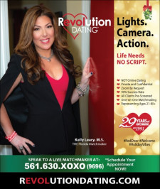 Set up an appointment with Kelly Leary and her team at Revolution Dating. Call 561-630-9696.