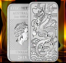 2018 1 oz. silver australian dragon coin
