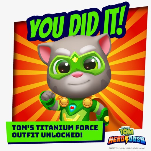 Incredible 4.5 Million Pre-Registrations for Outfit7's Talking Tom Hero Dash Unlocks Free Limited Edition In-App Outfit