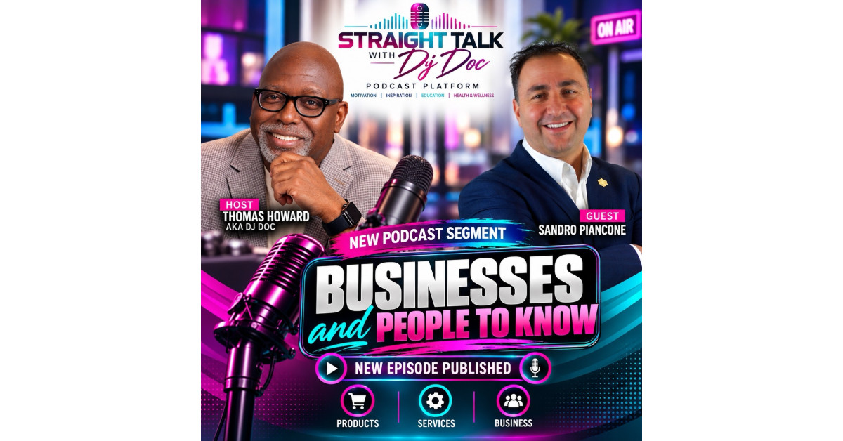 CPG Industry Veteran Sandro Piancone Featured Guest on "Straight Talk with DJ Doc" Podcast Discusses New Book Wholesale MBA and the Future of Consumer Packaged Goods
