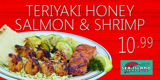 Sea Island Shrimp House Presents Teriyaki Honey Salmon & Shrimp, a Fresh New Summer Special, Just $10.99 for a Limited Time