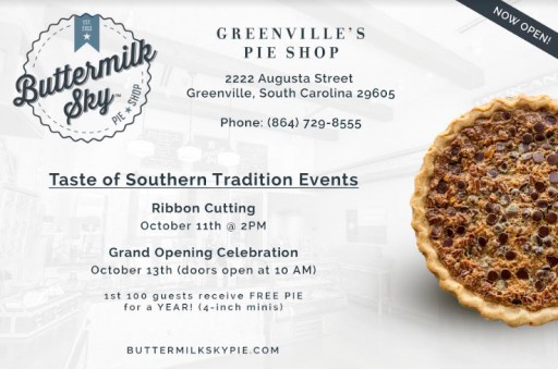 Buttermilk Sky Pie Shop Opens in Greenville, South Carolina