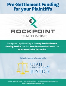 Rockpoint Legal Funding Endorsed by Utah Association of Justice