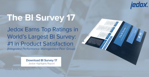Jedox Earns Top Ratings in BARC's BI Survey 17: No. 1 in Product Satisfaction in the Integrated Performance Management Peer Group