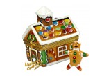 Holiday Gingerbread House with Gingerbread Man Limoges Box | LimogesCollector.com