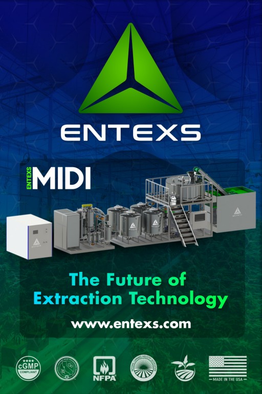 ENTEXS Introduces Patent-Pending, Continuous and Fully Automated Extraction Equipment to Hemp Industry