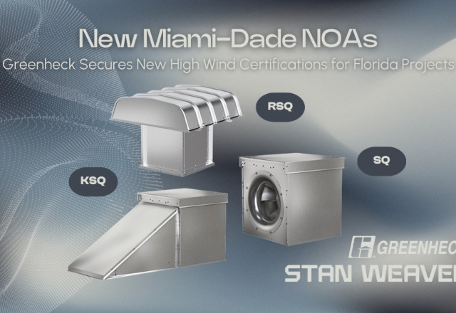 Greenheck KSQ, RSQ, and SQ Outdoor mixed flow wheel products