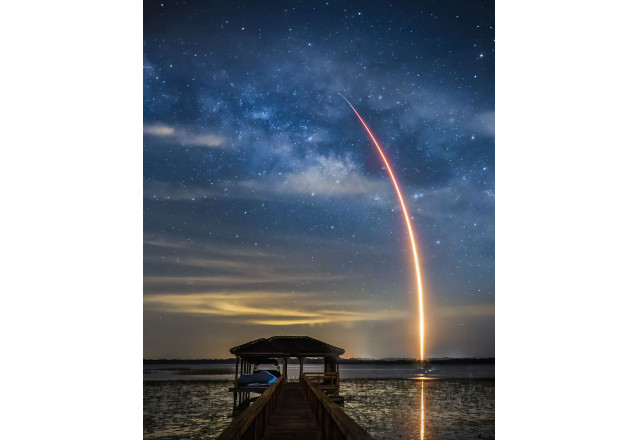Space X Launch from Dock at 1865 Pine Grove Road