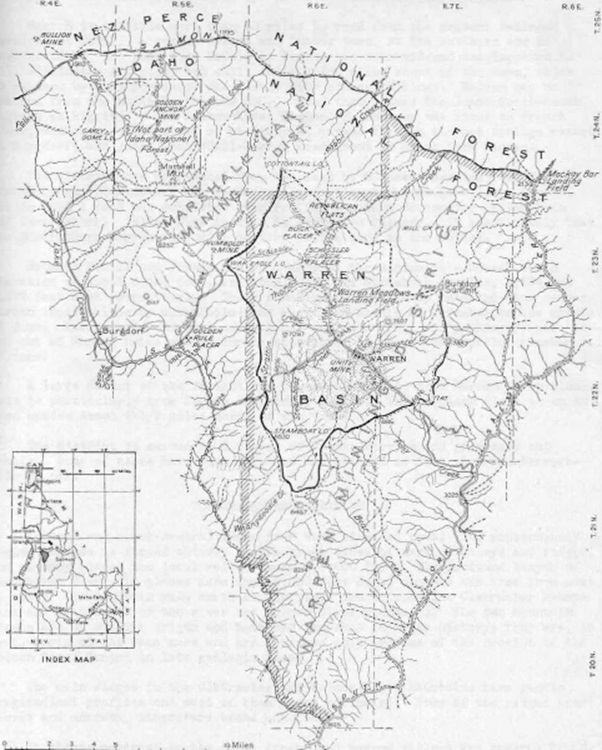 Warren Mining District Map