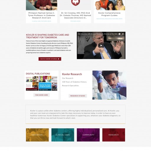 Stevens & Tate Revamps Healthcare Website for  the University of Chicago Medicine Kovler Diabetes Center