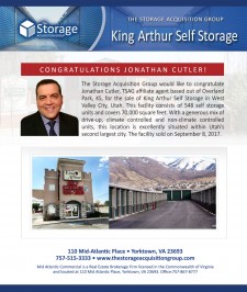 The Storage Acquisition Group Announces the Sale of King Arthur Self Storage in West Valley City