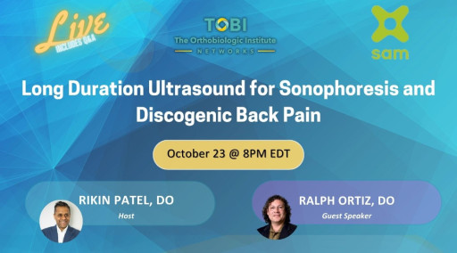 ZetrOZ Systems and TOBI Network Announce Webinar on Sustained Acoustic Medicine for Discogenic Back Pain