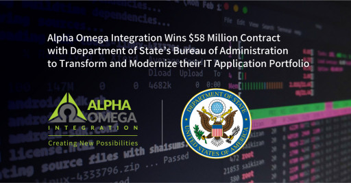 Alpha Omega Integration Wins $58 Million Contract With Department of State's Bureau of Administration to Transform and Modernize Their IT Application Portfolio
