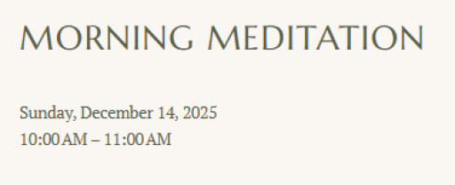 Willowdale Holistic Center: Morning Meditation