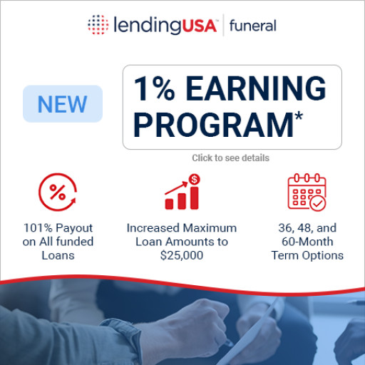 LendingUSA® Introduces 1% Earning Program for Funeral Partners