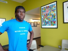Roxbury resident Tryshten Suazo is employed as a youth leader at Whittier Street Health Center's Summer Enrichment Program