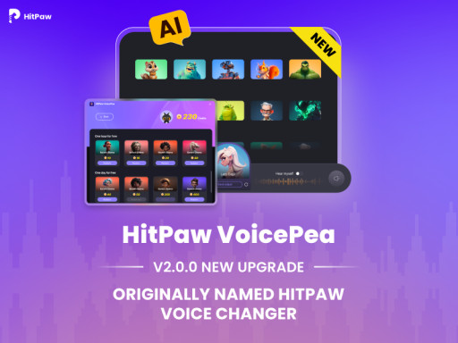 HitPaw VoicePea V2.0.0 Released: Task Center and Credits Mall Newly Launched