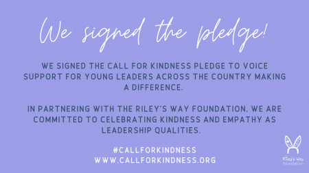 Riley's Way Foundation's Call for Kindness Pledge
