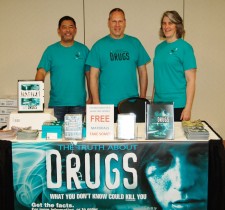 Volunteers from the Seattle chapter of the Foundation for a Drug-Free World 